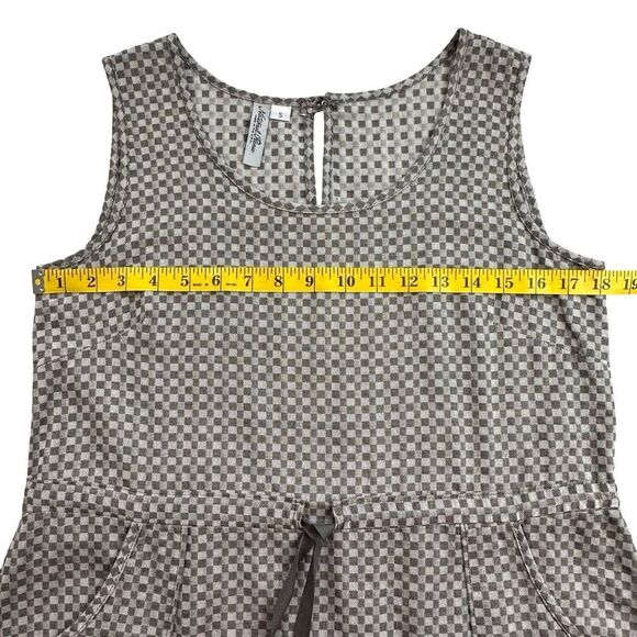 NATIONAL PICNIC Gray Check Gingham Cotton Sheath Dress Size Small - Picture 8 of 15